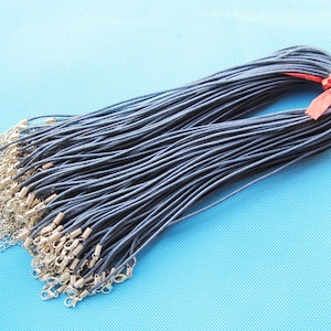 1,5 mm 15 kleuren gewaxt katoen ketting koord String touw, 1.8 inch Extender keten, 12mmx7mm kreeft gesp, DIY sieraden Beading snoer