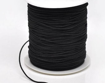 2mm Round Skinny Elastic Cord Nylon Coated,Stretch Cord Beading String,For Face Mask,For Bracelet & Necklace,DIY Accessory Jewelry Making