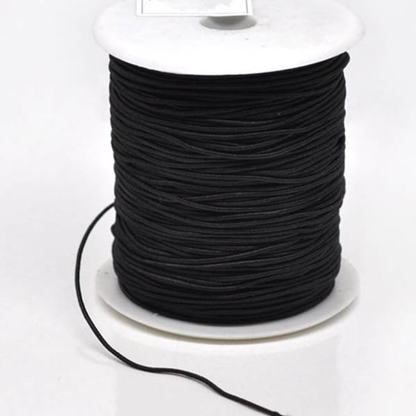 2mm Ronde Skinny Elastic Cord Nylon Coated,Stretch Cord Beading String,For Face Mask,For Bracelet - Necklace, DIY Accessory Jewelry Making