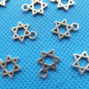 9.30mmx13mm Antique Silver tone Cabinet Hollow Five Pointed Star Connector Pendant Charm/Finding,DIY Accessory
