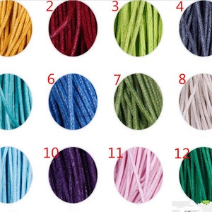 1.5mm 30 Colors Waxed Cotton Cord/Rope/String,Necklace and Bracelet Cord,Beading String Cord,Jewelry Making DIY Cord,
