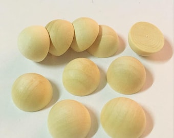 20mm Unfinished Half Hemisphere Natural Wood Ball Sticker/Patch Cabochon Charm Findings,DIY Accessory Jewelry Making