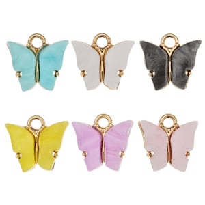 11mmx14mm 8 Colors Gold Filigree Lovely Acrylic Butterfly Pendant Charm/Finding,DIY Accessory Jewellery Making