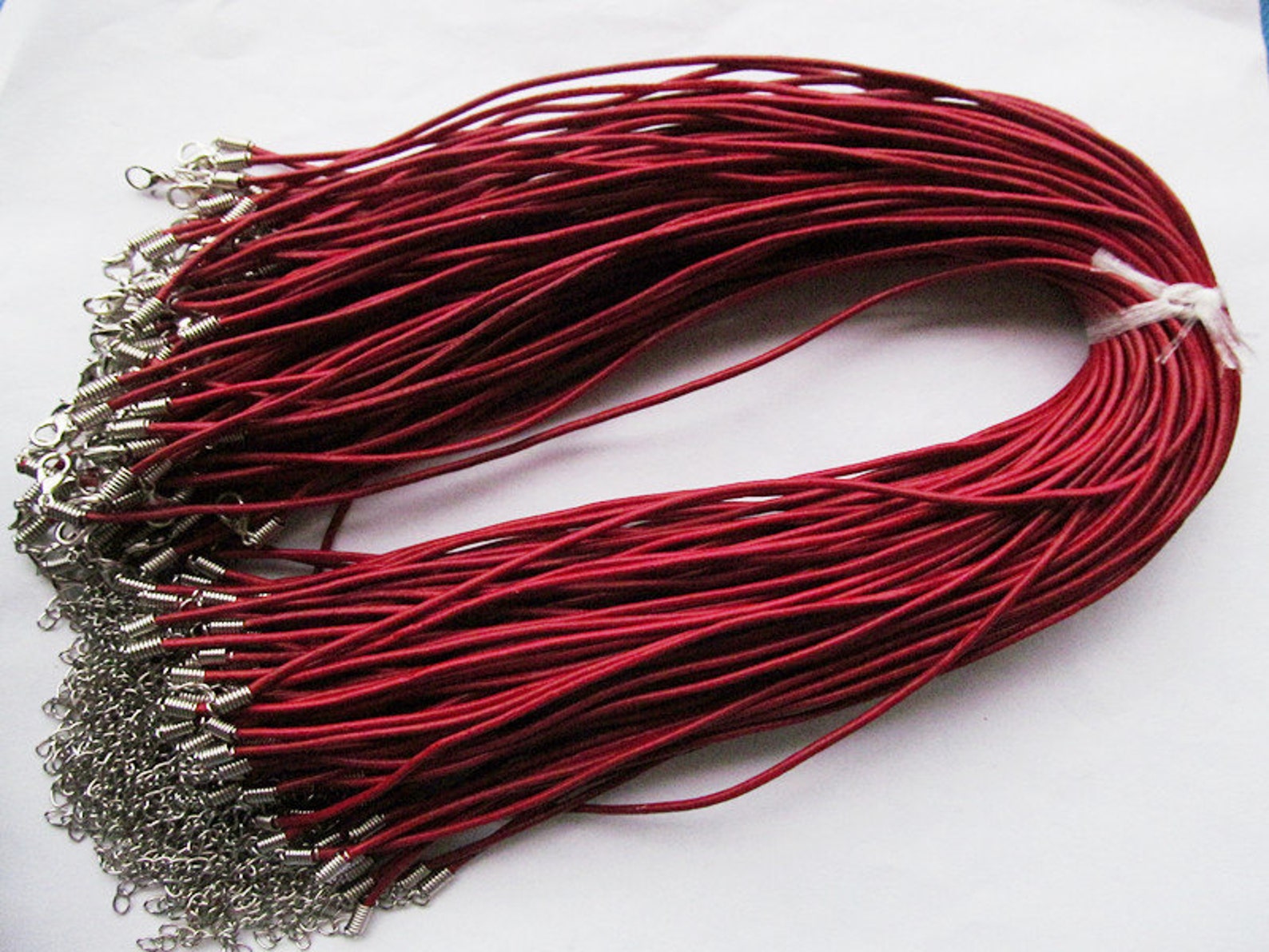 2mm 1618inches Adjustable Genuine Leather Necklace Cord Rope Etsy