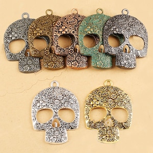 Large 6 Colors Hollow Filigree Exquisite Carved Rose Skeleton Pendant Charm/Finding,DIY  Accessory Jewelry Making
