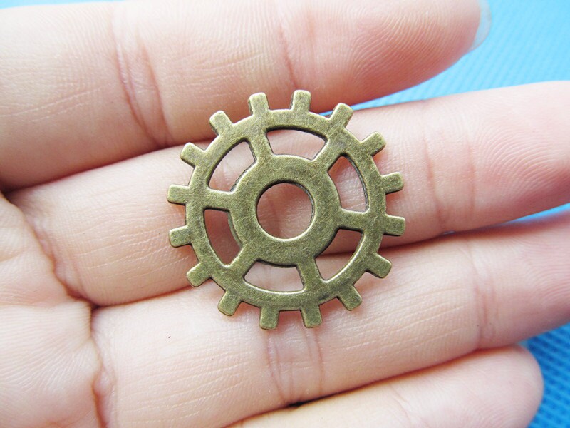 25mm Antique Silver tone/Antique Bronze Gear Clock Movement Etsy