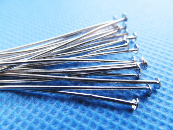 50mm 2 inch (2") Silver tone/Golden/Gun Metal/Bronze Flat Head Headpins Charm Findings,Jewelry Making,DIY Components,Nickel free