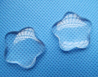 Cabochões de vidro transparente/transparente de flor de ameixa de 25 mm/táxis de cobertura, pingentes abobadados para fotos, cabochões ou arte, para moldura de bandeja de configuração de base