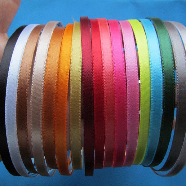 5mm Wide Metal Headband Hairband Pendant Charm Finding,Sticked Colorful Ribbon Outer, DIY Fashion Accessory Jewelry Making