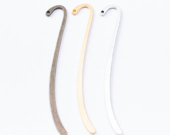 14mmx86mm 4 Colors Antique Silver/Bronze/Shine Gold/Copper Metal Shepherd Hook Bookmark Pendant Charm/Finding,DIY Accessory Jewelry Making
