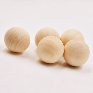 No HoleGood Polished 20mm Unfinished Round Ball Natural Wood Beads Charm Finding,DIY Accessory Jewelry Making image 4