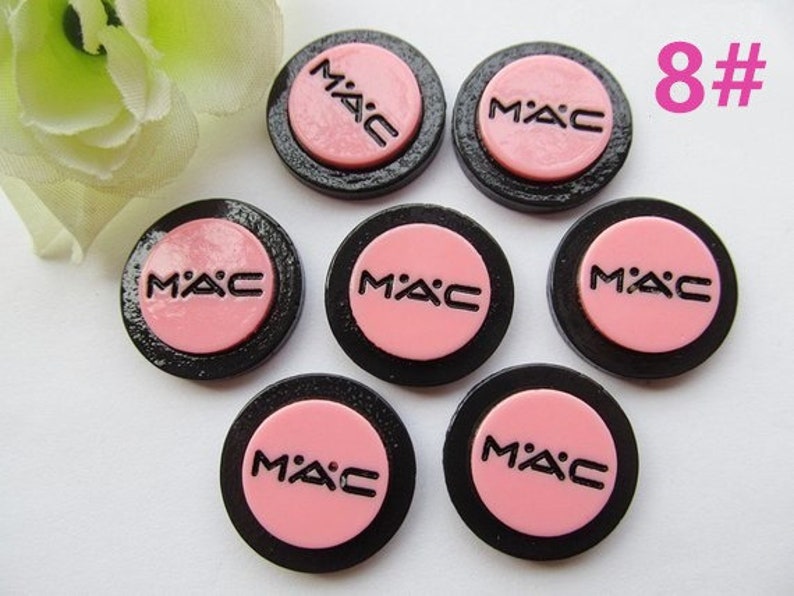 23.30mm Very hot and Kawaii Black Pink Resin Round Make up Crown Cabochon Charm Finding,Phone Decoration Kit,DIY Accessory Jewellery Making