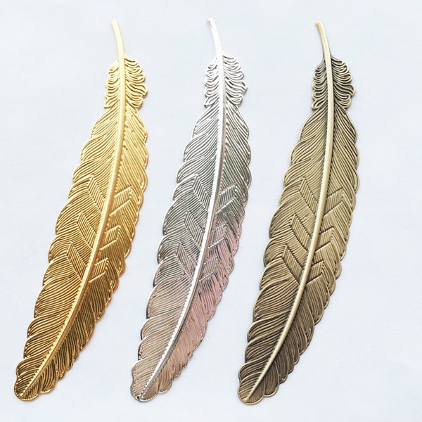 23mmx114mm Antique Silver/Bronze/Silver Plated/Shine Gold Filigree Copper Feather Bookmark Pendant Charm/Finding,DIY Accessory Jewelry