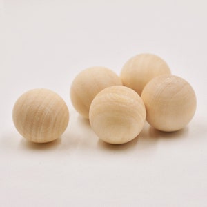 No HoleGood Polished 20mm Unfinished Round Ball Natural Wood Beads Charm Finding,DIY Accessory Jewelry Making image 5