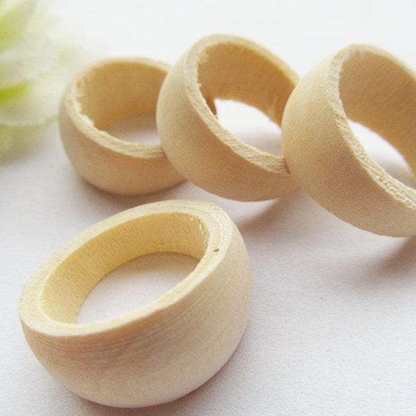 13mmx25mm Handmade Unfinished Natural Wood Ring Connector Pendant Charm Finding DIY Accessory Jewellery Making