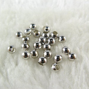 6 silber mm Ton Round Spacer Beads Armband Perlen Halskette Perlen, DIY Perlen, Schmuck und Perlen