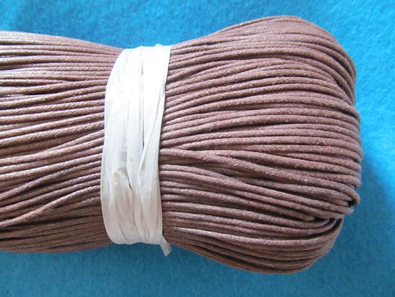 10 METRES GOOD STRONG 2mm MID BROWN COTTON CORD
