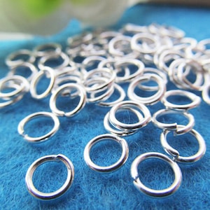 6mmx0.9mm Silver tone/Antique Bronze/Silver Plated Open Jump Ring Fastener Clasp Ends Connector Charm/Finding,DIY Accessory Jewelry Making