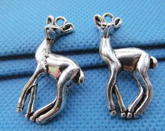 22mmx34mm Antique Silver tone Filigree Giraffe Deer Connector Pendant  Charm/Finding,DIY Jewellery Making Accessory