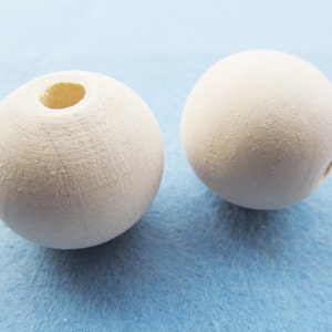 Gute Qualität 35 mm unvollendete runden Ball natürliche Holz Spacer Beads Charm finden, DIY Zubehör Schmuck-Herstellung