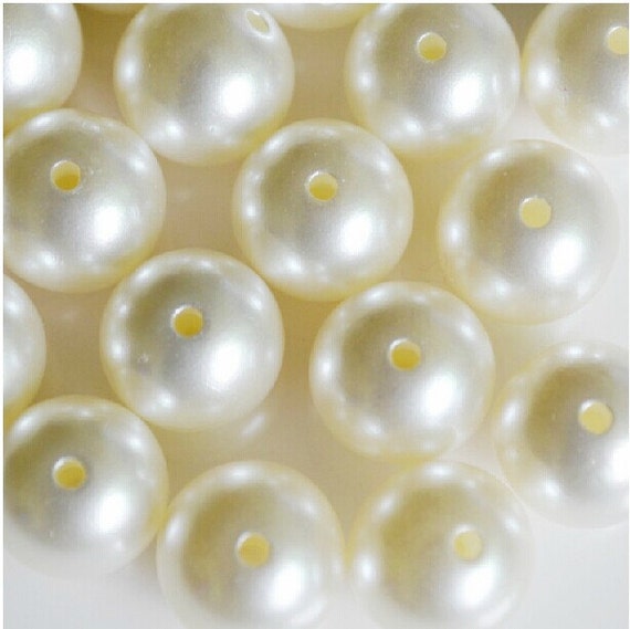 Beige Color Abs Resin Plastic Half Round Pearls With 2 Holes Sew On Pearl  Beads For Wedding Dress And Clothing Decoration B3114 - Rhinestones -  AliExpress