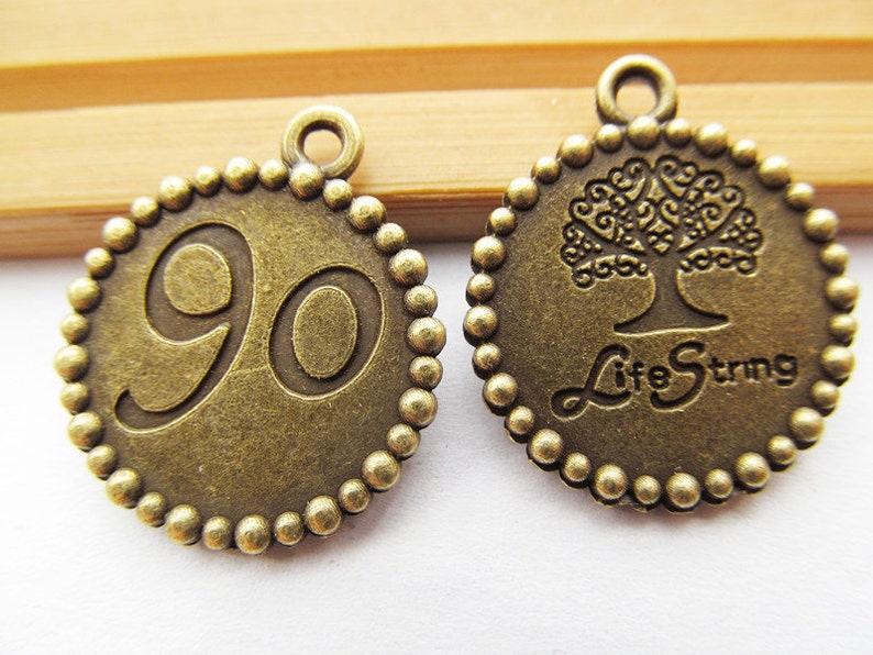24.5mmx 20.8mm Antique Bronze Life Strong Lucky Tree of Life 90 PendantHanging CharmFinding,DIY Accessory Jewellery Making