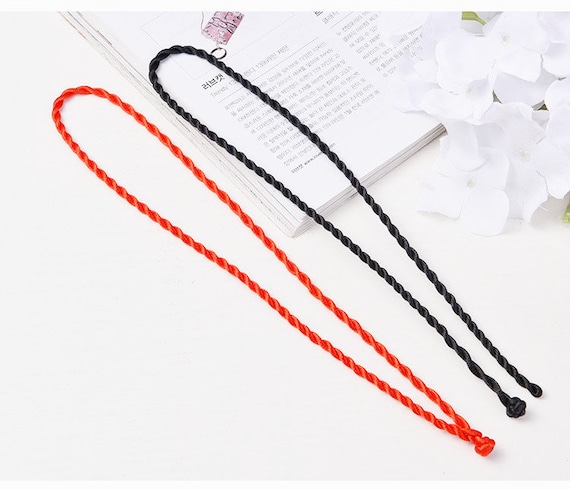 Cordino Nero Per Collane Fai Da Te 18 Pollici (2 Mm) Con Chiusura A Aragosta 🇺🇸 Spedizione USA