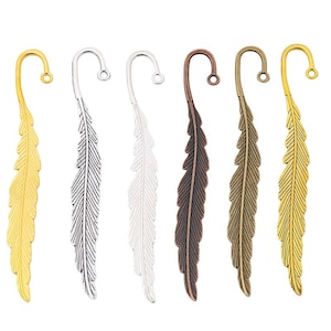 16mmx113mm 6 Colors  Silver/Bronze/Gold/Copper  Metal Feather Bookmark Pendant Charm/Finding,DIY Accessory Jewelry Making