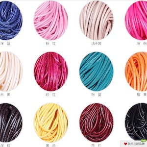 2mm 24 Colors Shamballa Wax Snake Rope String Cords,Jewelry Beading Cord,Fit For Bracelet & Necklace,DIY Accessory Jewelry