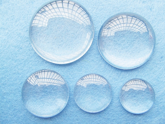 Good Quality 35mm Round Clear/Transparent Glass Cabochons/Cover Cabs,Pendants Domed for Photos,Cabochons, or Art,For Base Setting Tray Bezel