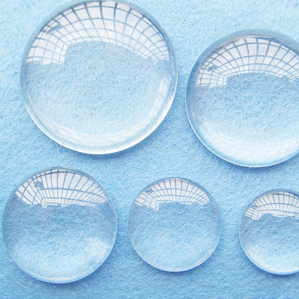 Good Quality 35mm Round Clear/Transparent Glass Cabochons/Cover Cabs,Pendants Domed for Photos,Cabochons, or Art,For Base Setting Tray Bezel