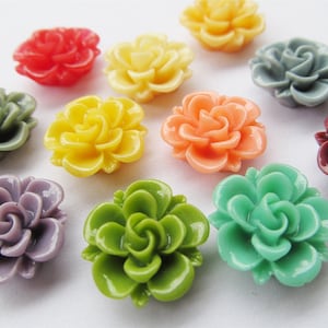 19mm Harz gemischte Farben Flatback Rose leere Cabochon Charme finden, Dekoration Kit, DIY Zubehör Schmuck machen