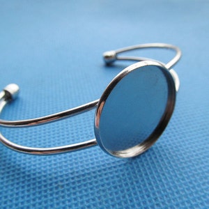 High Quality Adjustable Antique Bronze/Silver tone/Gold Copper Blank Bangle Bracelet,Base Setting Tray Bezel,for 25mm Cabochon,DIY Accessory