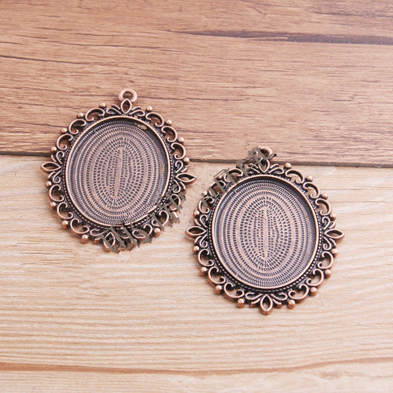 CIONDOLO VERSAILLES 1 - Con Cabochon Glitter Rosa Salmone E Oro - G - Foto 10