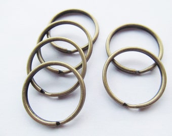 25mm Silver tone/Antique Bronze Two Circle Key Chain Ring Connector Pendant Charm Finding,DIY Accessory Jewellery Making