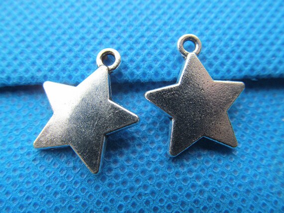 16mmx19mm Antique Silver Tone/antique Bronze Star Pendant 16mmx19mm Antique Silver Tone/antique Bronze Star Pendant