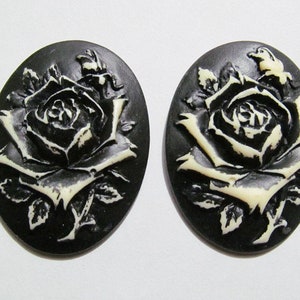 30mmx40mm 22 Colors Oval Flatback Resin Flower Rose Cabochon Charm Finding,Fit Base Setting Tray Bezel,DIY Accessory Jewellery Making