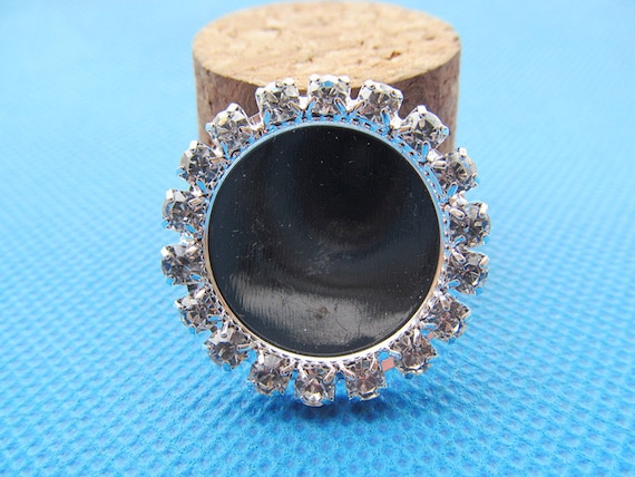 Silver/KC Gold   White Rhinestone Flatback Round Copper Pendant Charm Finding,Base Setting Tray Bezel,fit 20mm Cabochon Picture Cameo