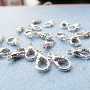 6mmx10mm Silver tone/Antique Bronze Rodium Metal Lobster Clasps Hooks Connector Charm Finding DIY Accessory Jewellery