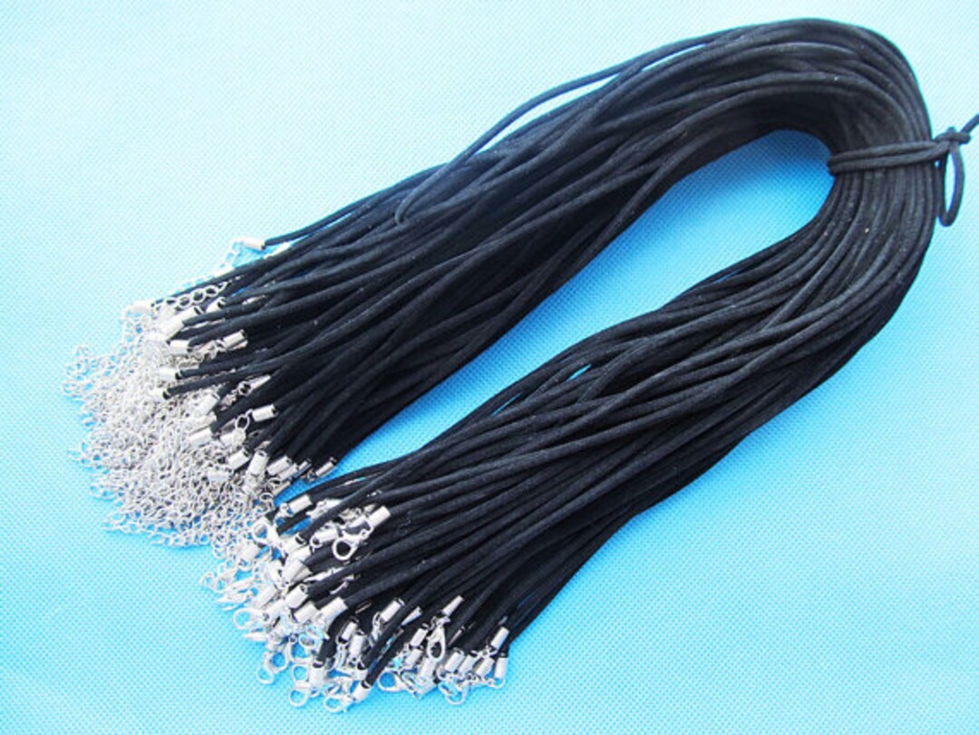 16-18inch Adjustable 2mm Black Velvet Necklace Cord,beading String