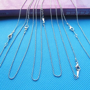 420mm Silver tone/White K 1.30mm Polished Ball Link Chain,Necklace Chain Charm Finding,DIY Accessorry Jewelry Making