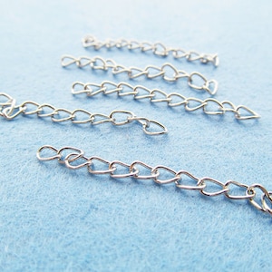 7 Colors 2'' Silver tone/Antique Bronze  Tail Extender Extension Jewelry Chain Charm Finding, DIY Accessory Jewellery  Making