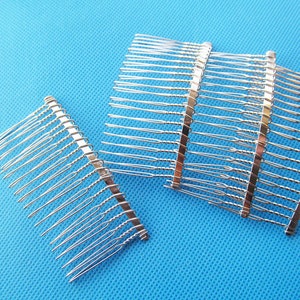Silver tone/Black/Golden Smooth Sideway  Braided Hair Comb  Charm Finding, 20pcs Teeth,DIY Accessory  Jewellery Making