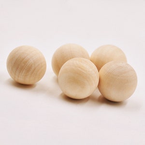 No HoleGood Polished 20mm Unfinished Round Ball Natural Wood Beads Charm Finding,DIY Accessory Jewelry Making image 6