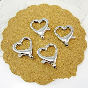 26mm Good Quality Antique Bronze/Silver tone/Gold Heart Shape Lobster Clasp Hooks Connector Pendant Charm Finding,DIY Accessory Jewelry