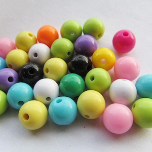 8mm Colorful  Round Spacer Acrylic Chunky Beads,DIY Beads,Bracelet &Necklace Beads,Jewelry Making Beads
