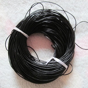 1.50mm Black/Deep Brown Genuine Real Leather Cords String Rope,Jewelry Beading String,Bracelet Cord,Necklace Cord,DIY Accessory Jewelry