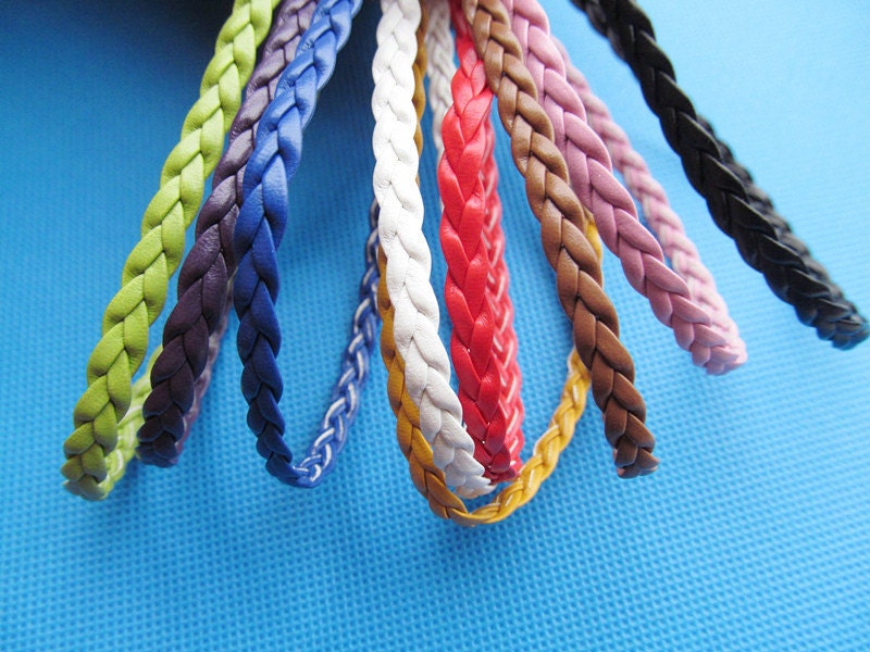 5mm 35 Colors Flat Faux Braid Leather Cords String - Etsy