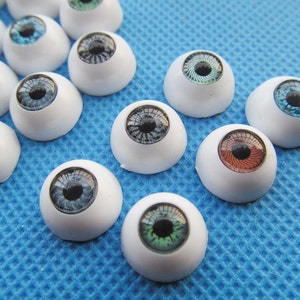 Multiclor Colors 12mm Resin Eyeball Cabochon Charm/Finding,Decoration Kit,DIY Accessory,for 12mm Base Setting Tray Bezel