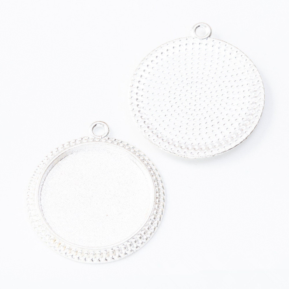 Tooth Bezel Setting 5 Colors Round Base Setting Bezel Tray Bezel Pendant Charm/finding ...